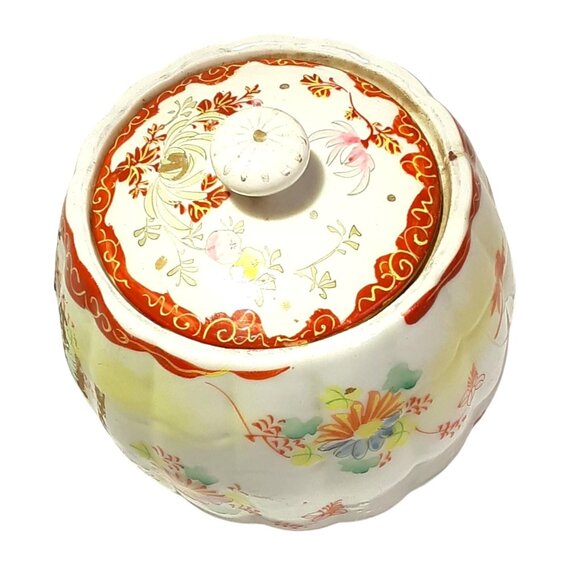 Antique Chinese Porcelain Lidded Tea Caddy Late period Qing Dynasty - Picture 6 of 11